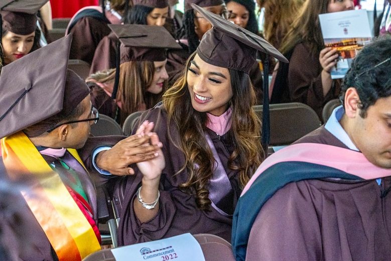 Photo of students at Commencement