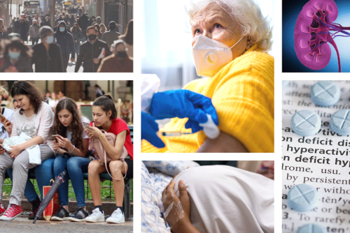 Collage of public health images.