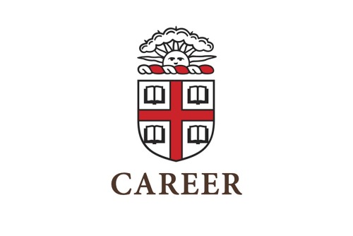 Brown logo/crest with Career beneath.