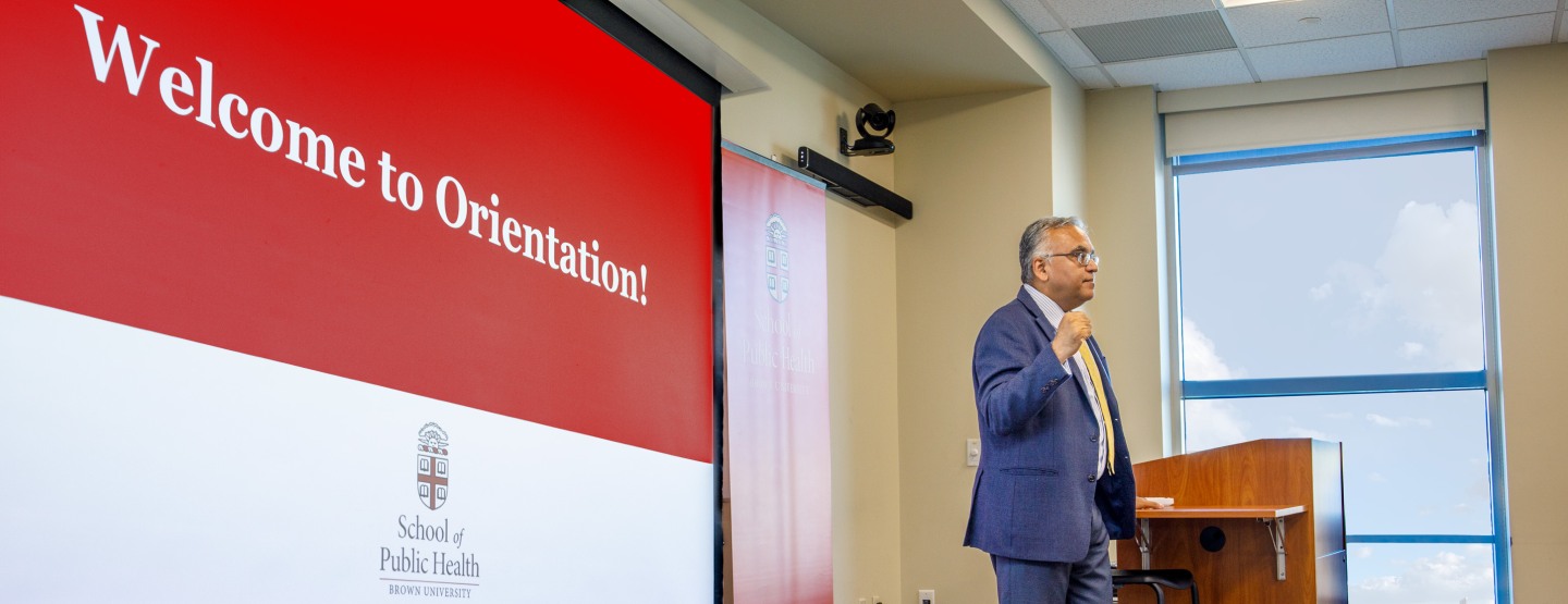 Dean Jha opens orientation