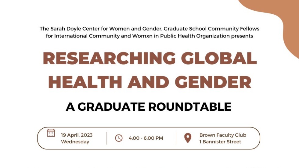 Prior Event: Researching Global Health and Gender Roundtable